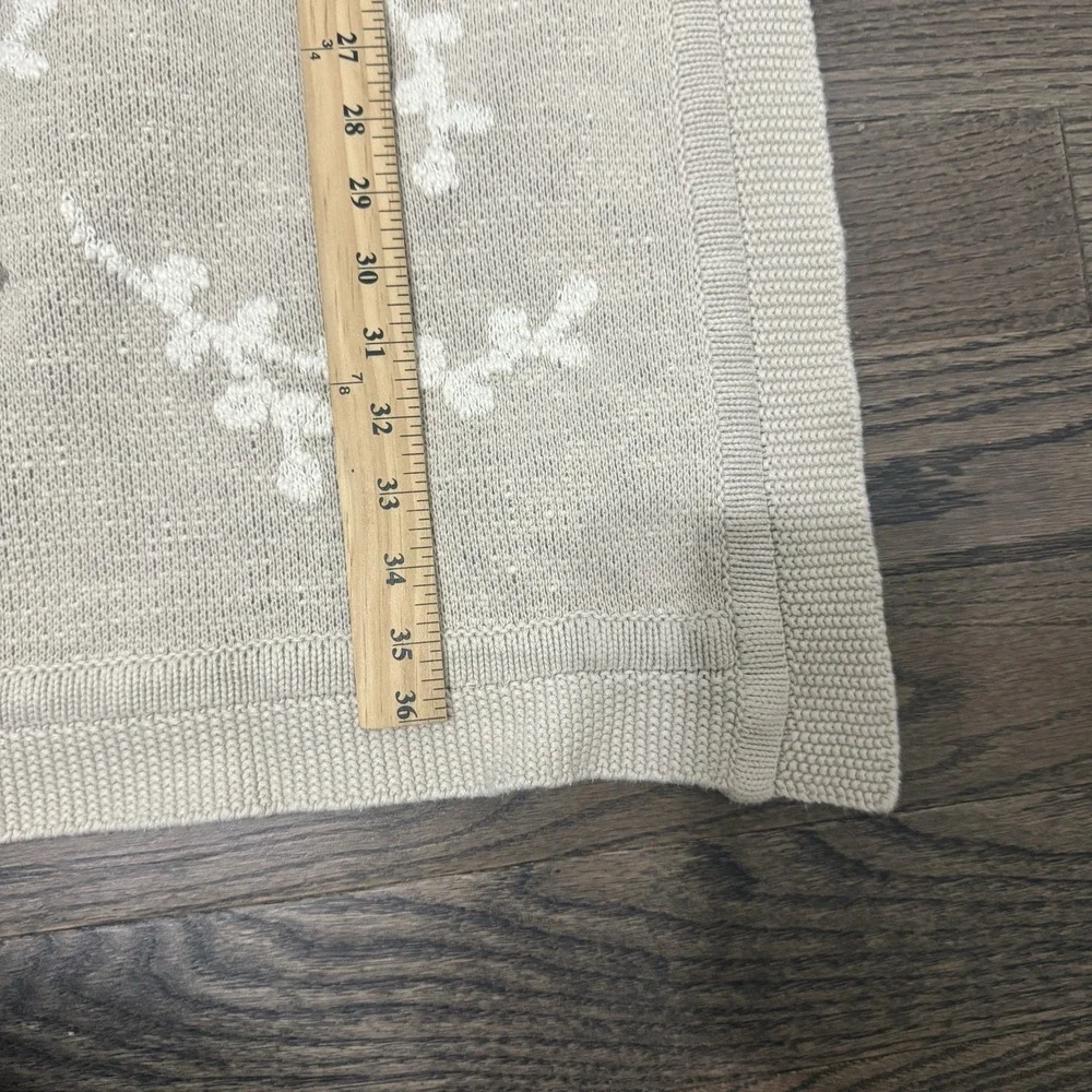 100%‎ Cotton Bunny Rabbit Baby Blanket Gray Ceam 32